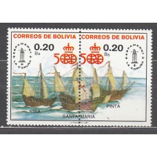 Bolivia - Correo 1987 Yvert 690/91 ** Mnh Descubrimiento de America - las 3 Caravelas