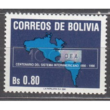 Bolivia - Correo 1990 Yvert 747 ** Mnh Mapa
