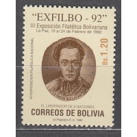 Bolivia - Correo 1992 Yvert 788A ** Mnh Exposición Filatelica