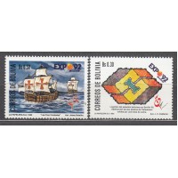 Bolivia - Correo 1992 Yvert 789/90 ** Mnh Exposición filatelica - Barco 