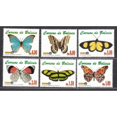 Bolivia - Correo 2001 Yvert 1089/94 ** Mnh Fauna - Mariposas