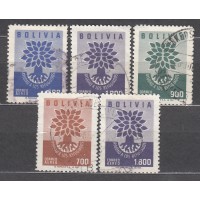 Bolivia - Aereo Yvert 189/93 usado