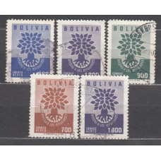 Bolivia - Aereo Yvert 189/93 usado