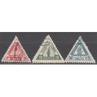 Bolivia Tasas Yvert 7/9 usado