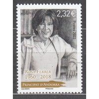 Andorra Francesa Correo 2022 Yvert 872 ** Mnh Personaje Rosa Ferrre