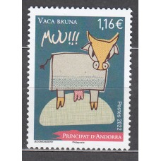 Andorra Francesa Correo 2022 Yvert 875 ** Mnh Fauna Vaca