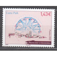 Andorra Francesa Correo 2022 Yvert 878 ** Mnh Patrimonio Arquicultural Luna Park