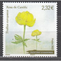 Andorra Francesa Correo 2022 Yvert 881 ** Mnh Flores