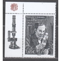Andorra Francesa Correo 2022 Yvert 883 ** Mnh Personaje Luis Pasteur