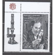 Andorra Francesa Correo 2022 Yvert 883 ** Mnh Personaje Luis Pasteur