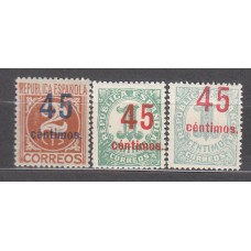 España II República 1938 Edifil 742/44 ** Mnh Cifras