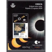España II Centenario Correo 2026 Edifil 5934 ** Mnh Ciencia . Eclipse solar total