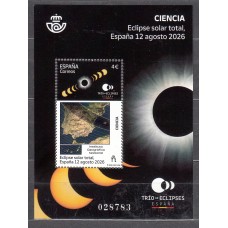 España II Centenario Correo 2026 Edifil 5934 ** Mnh Ciencia . Eclipse solar total