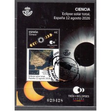 España II Centenario Correo 2026 Edifil 5934 usado . Eclipse solar total 