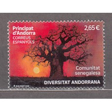Andorra Española Correo 2026 Edifil 590 ** Mnh Diversidad Andorrana . Comunidad Senegalesa