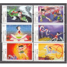 China Correo 2021 Yvert 5850/55 ** Mnh Peliculas de Dibujos Animados