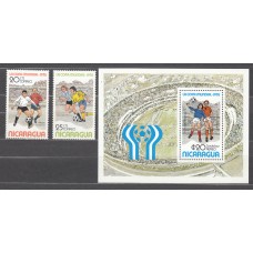 Nicaragua - Correo 1978 Yvert 1108/9+Hoja 141 ** Mnh Deportes .Fútbol