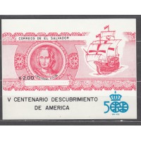 Salvador - Hojas Yvert 34A ** Mnh Descubrimiento de America - Barco
