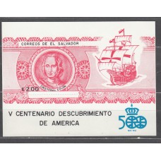 Salvador - Hojas Yvert 34A ** Mnh Descubrimiento de America - Barco