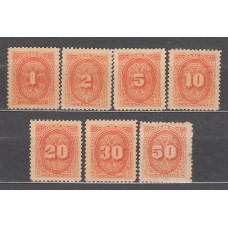 Nicaragua Tasas Yvert 1/7 (*) Mng