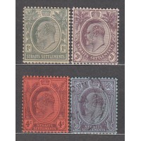 Malacca - Correo Yvert 92/95 */usado Mh/usado 95 usado  Mh Eduardo VII