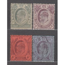 Malacca - Correo Yvert 92/95 */usado Mh/usado 95 usado  Mh Eduardo VII