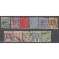 Malacca - Correo Yvert 96/105+107 */usado Mh/usado  Eduardo VII
