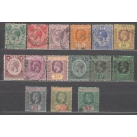 Malacca - Correo Yvert 138/150+158a */usado Mh/usado  Eduardo VII