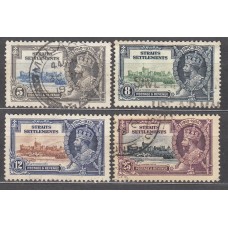 Malacca - Correo Yvert 201/204 usado Jubileo de Jorge V