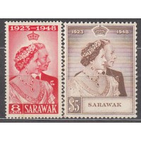 Malaysia - Sarawak Correo Yvert 166/67 * Mh Bodas de Plata Reyes Britanicos