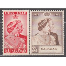 Malaysia - Sarawak Correo Yvert 166/67 * Mh Bodas de Plata Reyes Britanicos