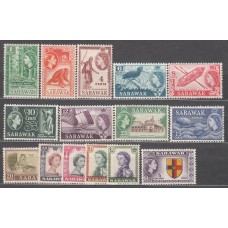 Malaysia - Sarawak Correo Yvert 189/203 * Mh Fauna