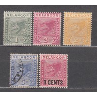 Malaysia - Selangor Correo Yvert 8/12 */usado Mh/usado