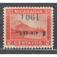 Nicaragua - Correo 1901 Yvert 142b * Mh  Sobrecarga Invertida