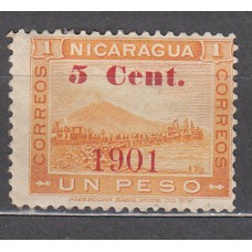 Nicaragua - Correo 1901 Yvert 145a * Mh Sobrecarga Roja