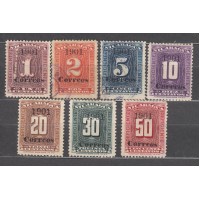 Nicaragua - Correo 1901 Yvert 162/68 (*)/usado Mng/usado Cifras