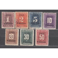 Nicaragua - Correo 1901 Yvert 162/68 (*)/usado Mng/usado Cifras
