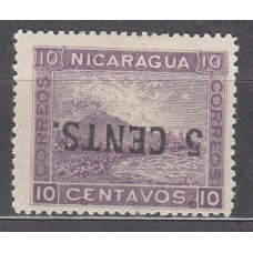 Nicaragua - Correo 1905 Yvert 195a * Mh Sobrecarga Invertida