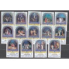 Nicaragua - Correo 1975 Yvert 1009/1017+ Aereo 841/45 * Mh Semana Santa - Religion