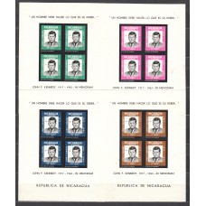 Nicaragua - Hojas Yvert 100/103 (*) Mng Keneedy 