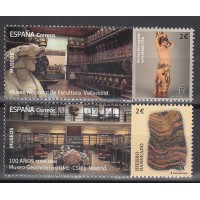 España II Centenario Correo 2026 ** Mnh Museo Geominero y Museo Nación Escultura