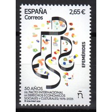 España II Centenario Correo 2026 ** Mnh 50 Años Derecho Economico Social