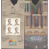 España II Centenario Correo 2026 ** Mnh Carnet Promoción de la Filatelia Mérida 