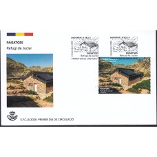 Andorra Española Sobres 1º Día 2026 Refugi de Juclar