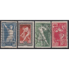Francia - Correo 1924 Yvert 183/6 usado   Olimpiadas de Paris