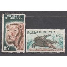 Alto Volta Aereo Yvert 25/6 ** Mnh  Fauna