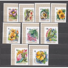 Guinea Republique - Correo Yvert 520/8 sin dentar  ** Mnh  Flores