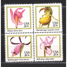 Estados Unidos - Correo 1984 Yvert 1522/25 ** Mnh Flores