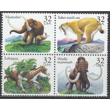 Estados Unidos - Correo 1996 Yvert 2510/3 ** Mnh Fauna. Prehistoria