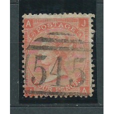 Gran Bretaña - Correo 1865 Yvert 32 usado Victoria